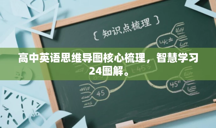 高中英语思维导图核心梳理,智慧学习24图解。 高中英语思维导图核心梳理,智慧学习24图解。