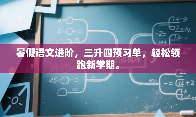 暑假语文进阶,三升四预习单,轻松领跑新学期。 暑假语文进阶,三升四预习单,轻松领跑新学期。