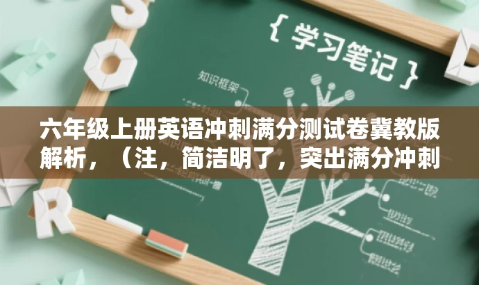 六年级上册英语冲刺满分测试卷冀教版解析,(注,简洁明了,突出满分冲刺和六年级上册英语冀教版的特点。) 六年级上册英语冲刺满分测试卷冀教版解析,(注,简洁明了,突出满分冲刺和六年级上册英语冀教版的特点。)