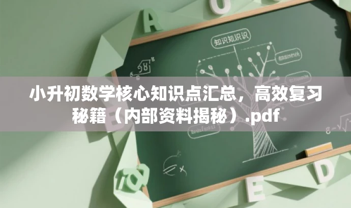 小升初数学核心知识点汇总,高效复习秘籍(内部资料揭秘).pdf 小升初数学核心知识点汇总,高效复习秘籍(内部资料揭秘).pdf