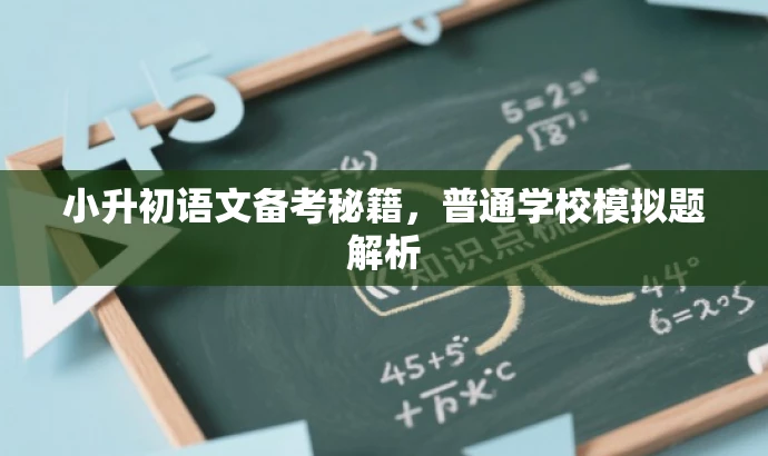 小升初语文备考秘籍,普通学校模拟题解析 小升初语文备考秘籍,普通学校模拟题解析