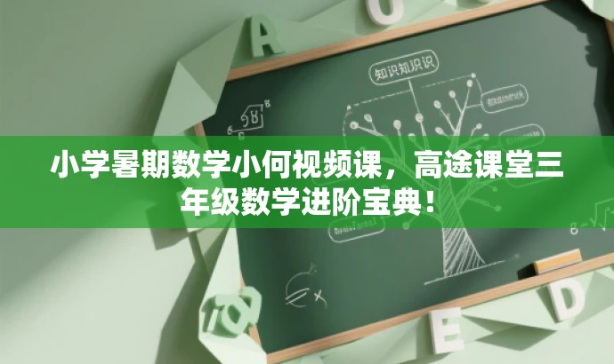 小学暑期数学小何视频课，高途课堂三年级数学进阶宝典！