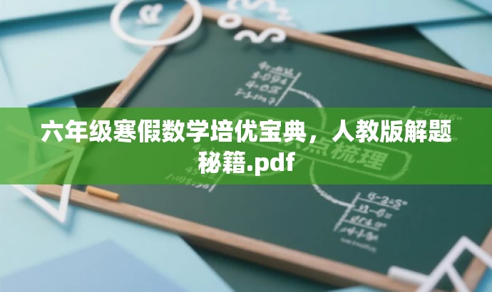 六年级寒假数学培优宝典,人教版解题秘籍.pdf 六年级寒假数学培优宝典,人教版解题秘籍.pdf