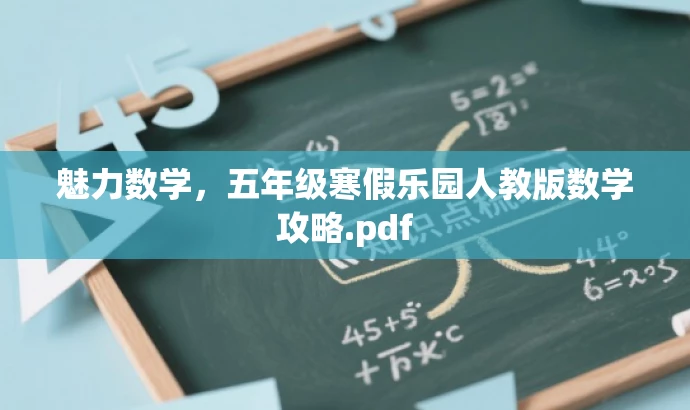 魅力数学,五年级寒假乐园人教版数学攻略.pdf 魅力数学,五年级寒假乐园人教版数学攻略.pdf