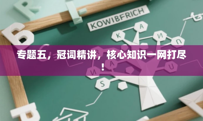 专题五,冠词精讲,核心知识一网打尽! 专题五,冠词精讲,核心知识一网打尽!