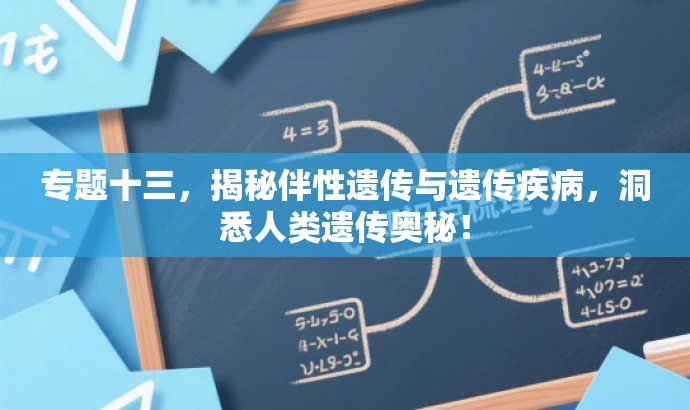 专题十三，揭秘伴性遗传与遗传疾病，洞悉人类遗传奥秘！