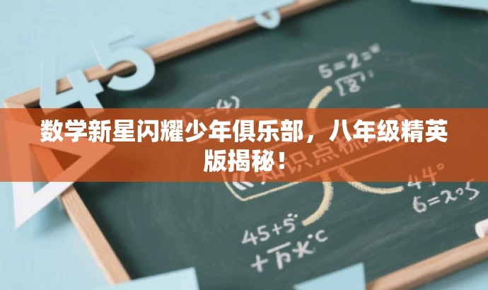 数学新星闪耀少年俱乐部，八年级精英版揭秘！