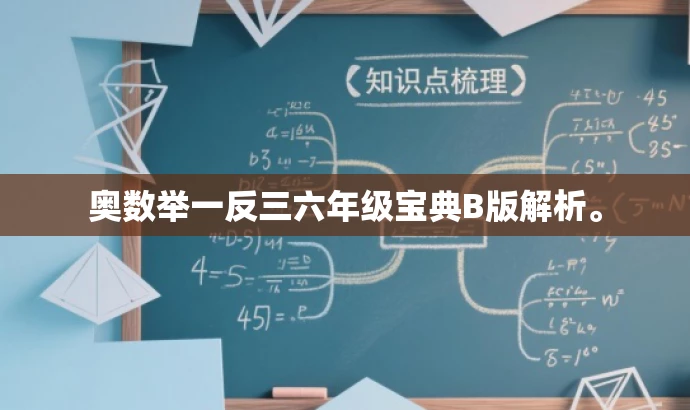 奥数举一反三六年级宝典B版解析。 奥数举一反三六年级宝典B版解析。
