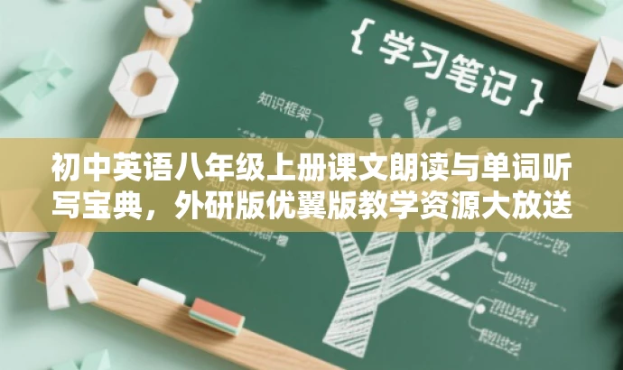 初中英语八年级上册课文朗读与单词听写宝典，外研版优翼版教学资源大放送！
