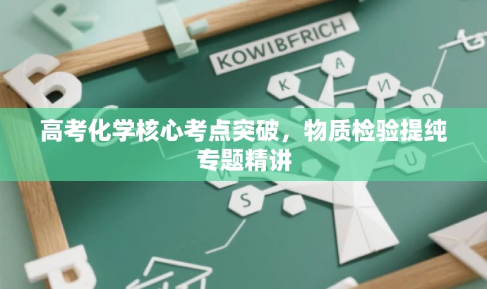高考化学核心考点突破,物质检验提纯专题精讲 高考化学核心考点突破,物质检验提纯专题精讲