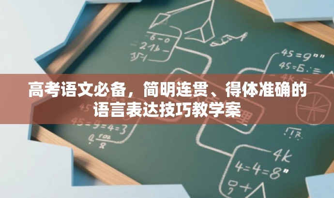 高考语文必备，简明连贯、得体准确的语言表达技巧教学案