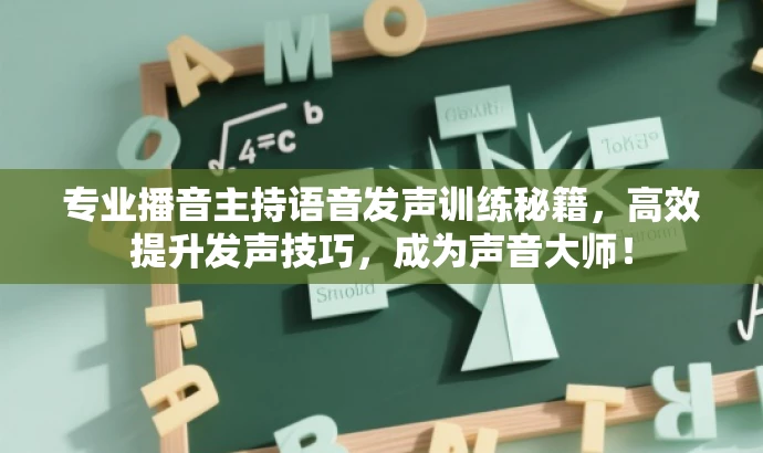 专业播音主持语音发声训练秘籍,高效提升发声技巧,成为声音大师! 专业播音主持语音发声训练秘籍,高效提升发声技巧,成为声音大师!