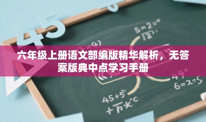 六年级上册语文部编版精华解析,无答案版典中点学习手册 六年级上册语文部编版精华解析,无答案版典中点学习手册