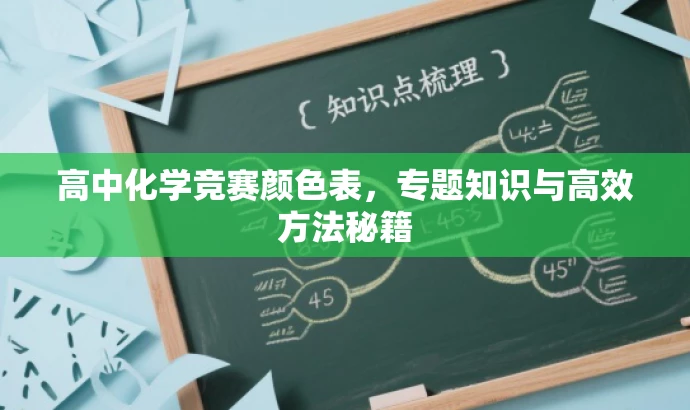 高中化学竞赛颜色表,专题知识与高效方法秘籍 高中化学竞赛颜色表,专题知识与高效方法秘籍