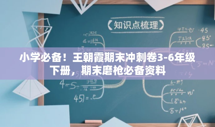 小学必备!王朝霞期末冲刺卷3-6年级下册,期末磨枪必备资料 小学必备!王朝霞期末冲刺卷3-6年级下册,期末磨枪必备资料