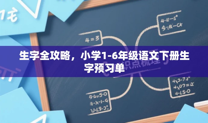 生字全攻略,小学1-6年级语文下册生字预习单 生字全攻略,小学1-6年级语文下册生字预习单