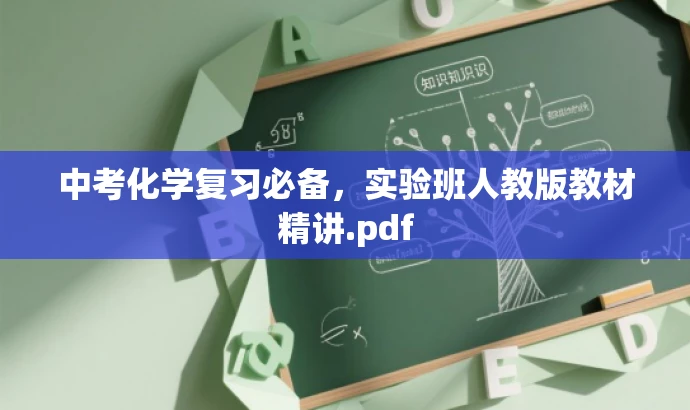 中考化学复习必备,实验班人教版教材精讲.pdf 中考化学复习必备,实验班人教版教材精讲.pdf