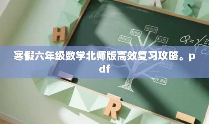 寒假六年级数学北师版高效复习攻略。pdf