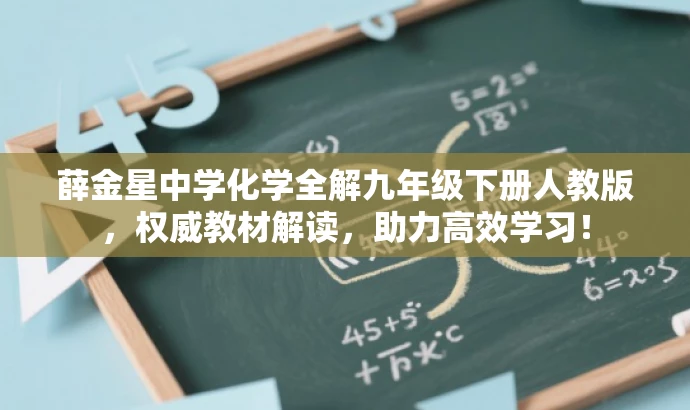 薛金星中学化学全解九年级下册人教版,权威教材解读,助力高效学习! 薛金星中学化学全解九年级下册人教版,权威教材解读,助力高效学习!