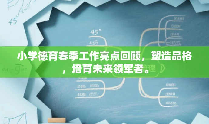 小学德育春季工作亮点回顾,塑造品格,培育未来领军者。 小学德育春季工作亮点回顾,塑造品格,培育未来领军者。