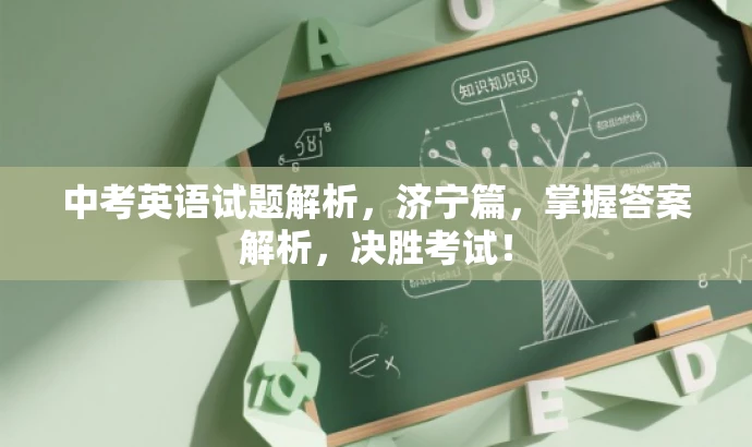 中考英语试题解析,济宁篇,掌握答案解析,决胜考试! 中考英语试题解析,济宁篇,掌握答案解析,决胜考试!