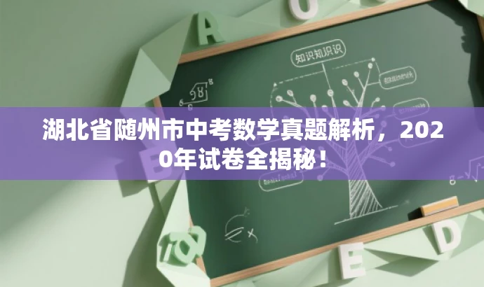 湖北省随州市中考数学真题解析,2020年试卷全揭秘! 湖北省随州市中考数学真题解析,2020年试卷全揭秘!