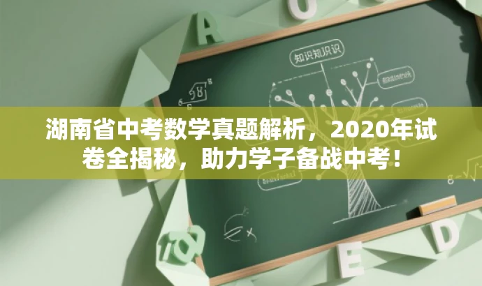 湖南省中考数学真题解析，2020年试卷全揭秘，助力学子备战中考！