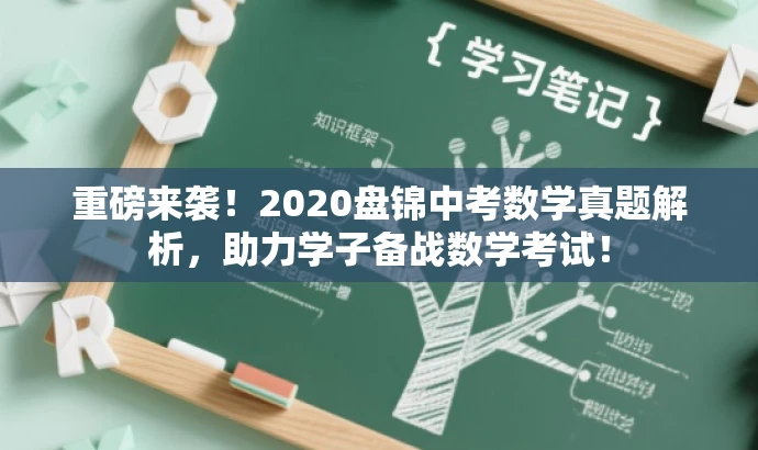 重磅来袭!2020盘锦中考数学真题解析,助力学子备战数学考试! 重磅来袭!2020盘锦中考数学真题解析,助力学子备战数学考试!