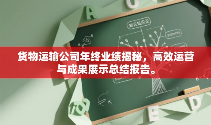 货物运输公司年终业绩揭秘,高效运营与成果展示总结报告。 货物运输公司年终业绩揭秘,高效运营与成果展示总结报告。