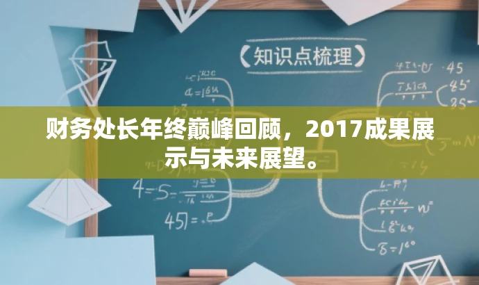财务处长年终巅峰回顾，2017成果展示与未来展望。