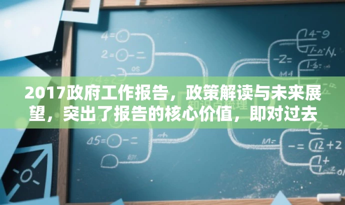 2017政府工作报告，政策解读与未来展望，突出了报告的核心价值，即对过去一年工作的总结和对未来发展的展望，同时适配了目标人群的需求，语言简洁且具有吸引力。