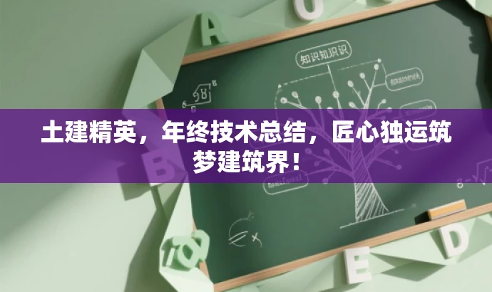 土建精英，年终技术总结，匠心独运筑梦建筑界！