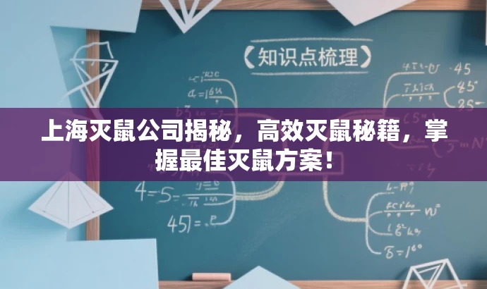 上海灭鼠公司揭秘,高效灭鼠秘籍,掌握最佳灭鼠方案! 上海灭鼠公司揭秘,高效灭鼠秘籍,掌握最佳灭鼠方案!