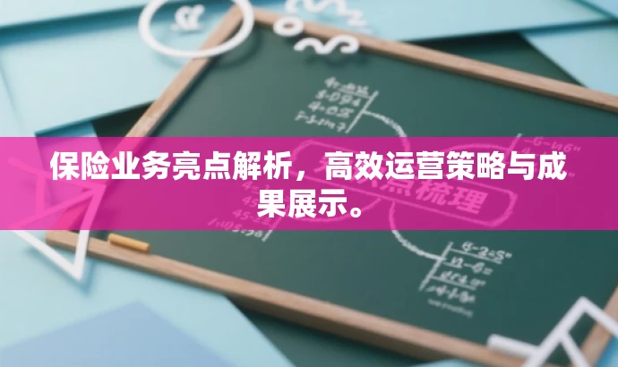 保险业务亮点解析,高效运营策略与成果展示。 保险业务亮点解析,高效运营策略与成果展示。