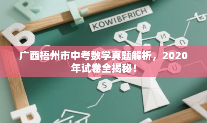 广西梧州市中考数学真题解析,2020年试卷全揭秘! 广西梧州市中考数学真题解析,2020年试卷全揭秘!