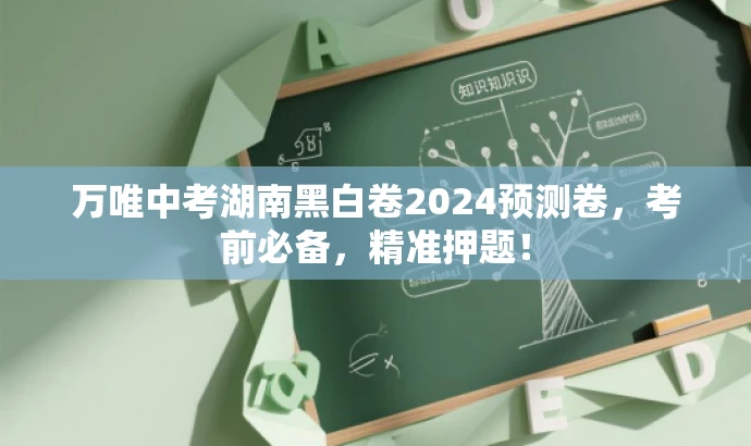 万唯中考湖南黑白卷2024预测卷,考前必备,精准押题! 万唯中考湖南黑白卷2024预测卷,考前必备,精准押题!