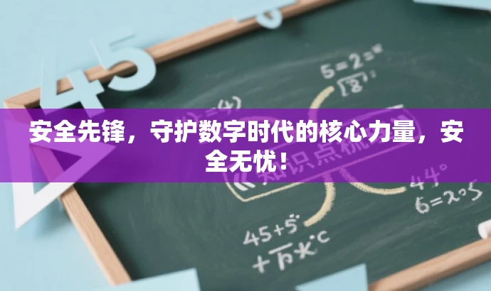 安全先锋,守护数字时代的核心力量,安全无忧! 安全先锋,守护数字时代的核心力量,安全无忧!