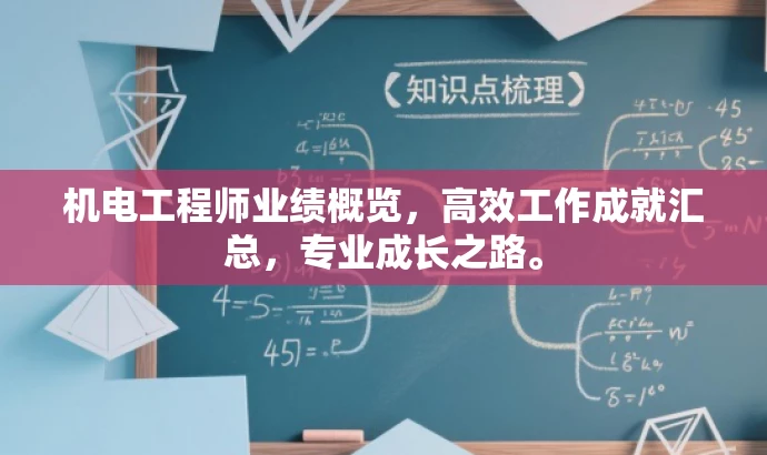 机电工程师业绩概览,高效工作成就汇总,专业成长之路。 机电工程师业绩概览,高效工作成就汇总,专业成长之路。