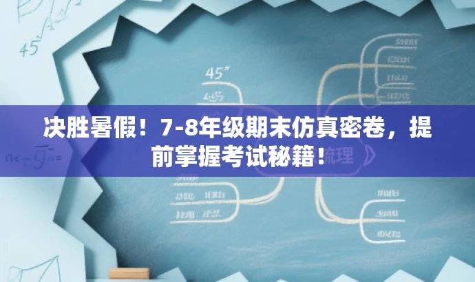 决胜暑假!7-8年级期末仿真密卷,提前掌握考试秘籍! 决胜暑假!7-8年级期末仿真密卷,提前掌握考试秘籍!