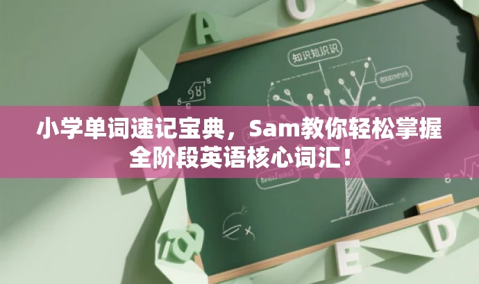 小学单词速记宝典,Sam教你轻松掌握全阶段英语核心词汇! 小学单词速记宝典,Sam教你轻松掌握全阶段英语核心词汇!