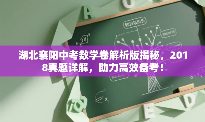 湖北襄阳中考数学卷解析版揭秘，2018真题详解，助力高效备考！