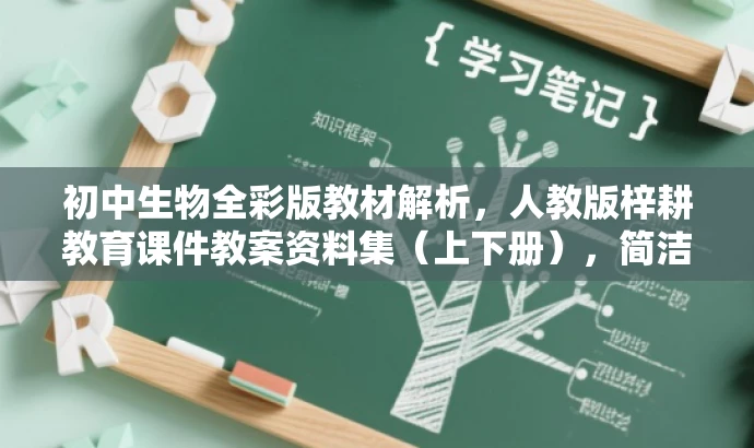 初中生物全彩版教材解析,人教版梓耕教育课件教案资料集(上下册),简洁明了,突出了教材解析的核心价值,同时提到了人教版和梓耕教育这两个权威来源,对目标人群有一定的吸引力。 初中生物全彩版教材解析,人教版梓耕教育课件教案资料集(上下册),简洁明了,突出了教材解析的核心价值,同时提到了人教版和梓耕教育这两个权威来源,对目标人群有一定的吸引力。