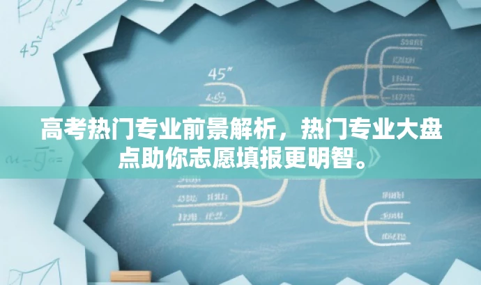 高考热门专业前景解析,热门专业大盘点助你志愿填报更明智。 高考热门专业前景解析,热门专业大盘点助你志愿填报更明智。