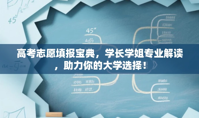 高考志愿填报宝典,学长学姐专业解读,助力你的大学选择! 高考志愿填报宝典,学长学姐专业解读,助力你的大学选择!