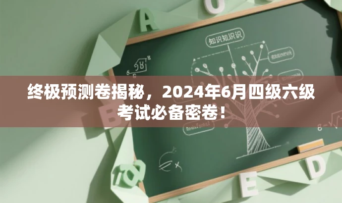 终极预测卷揭秘，2024年6月四级六级考试必备密卷！