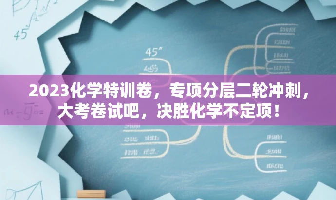 2023化学特训卷,专项分层二轮冲刺,大考卷试吧,决胜化学不定项! 2023化学特训卷,专项分层二轮冲刺,大考卷试吧,决胜化学不定项!