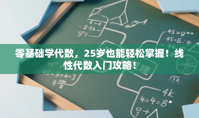 零基础学代数,25岁也能轻松掌握!线性代数入门攻略! 零基础学代数,25岁也能轻松掌握!线性代数入门攻略!
