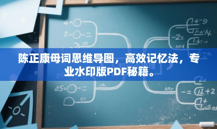 陈正康母词思维导图,高效记忆法,专业水印版PDF秘籍。 陈正康母词思维导图,高效记忆法,专业水印版PDF秘籍。