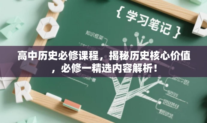 高中历史必修课程,揭秘历史核心价值,必修一精选内容解析! 高中历史必修课程,揭秘历史核心价值,必修一精选内容解析!