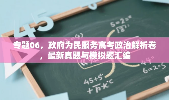 专题06,政府为民服务高考政治解析卷,最新真题与模拟题汇编 专题06,政府为民服务高考政治解析卷,最新真题与模拟题汇编